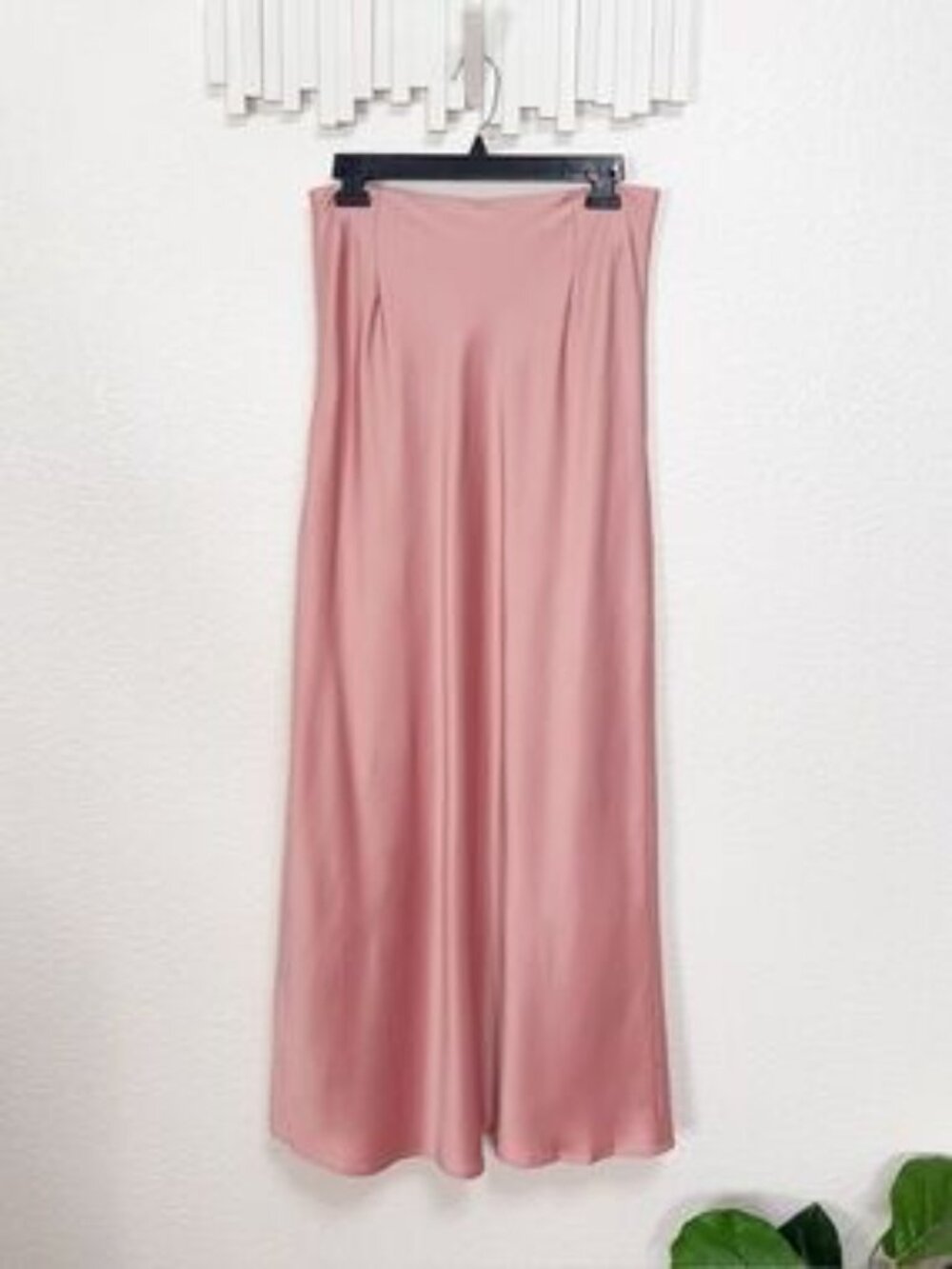 Miss Sparkling Dusty Rose Satin Bias Cut Maxi Skirt - Picture 2 of 6